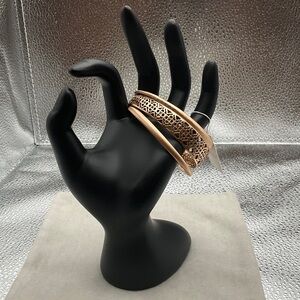 NWT Tiana rose gold cuff set 3 bracelets Filigree Bangle Set